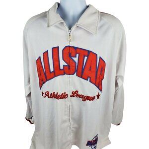 Russo Wear Track Jacket Mens Size Large All Star Spellout Athletic League